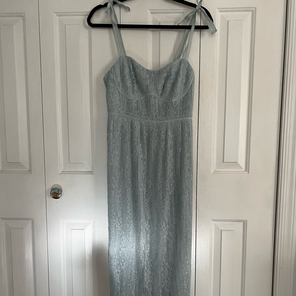 Nwt Jonathan Simkhai Bonnie Lace Dress Tie Strap Midi